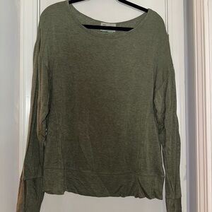 Anthropologie Green Long Sleeve Relaxed Sweatshirt